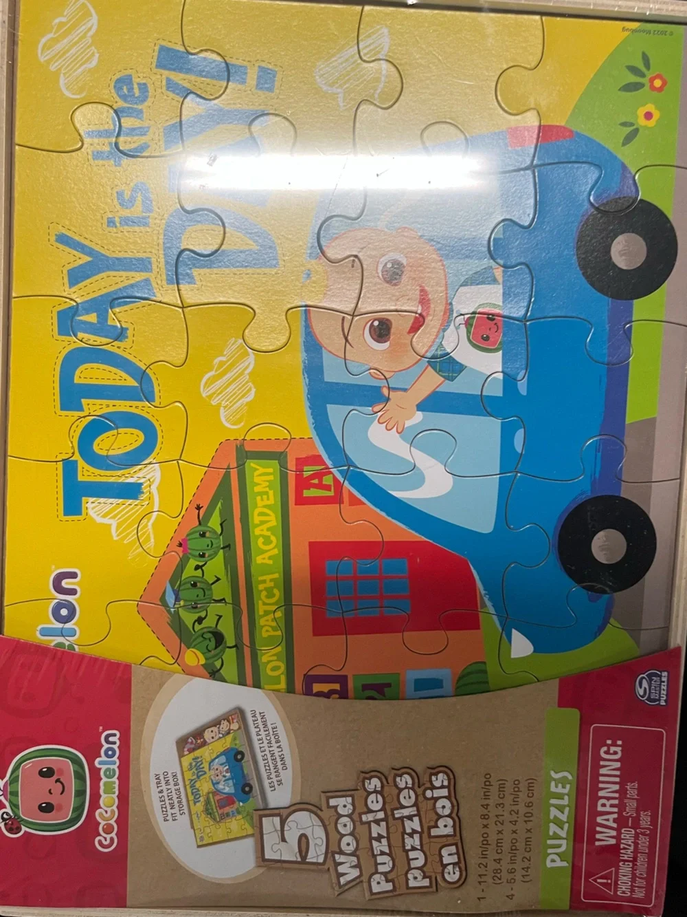Cocomelon Kids Wooden Puzzle - Bright Yellow & Blue
